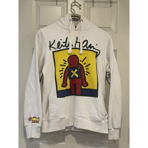 keith haring Zara Print Hoodie Size M - Picture 1 of 10
